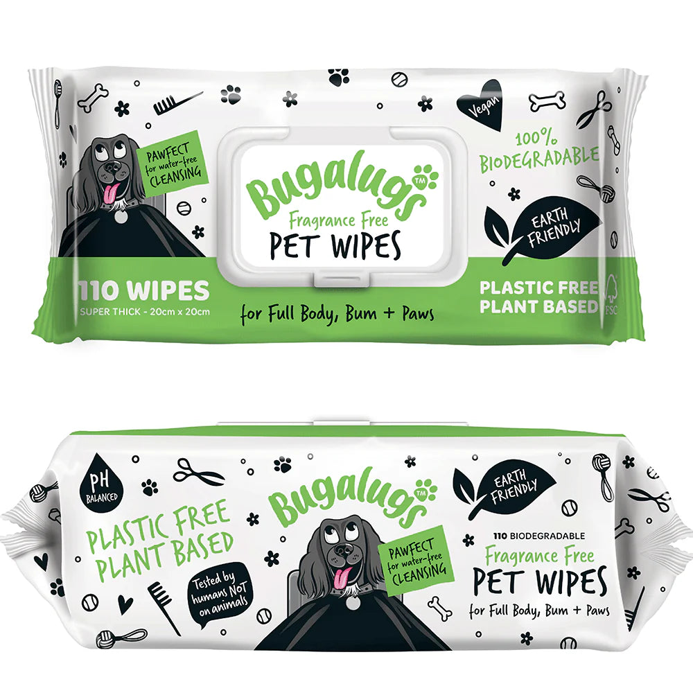 Bugalugs™ Biodegradable Wipes - Fragrance Free